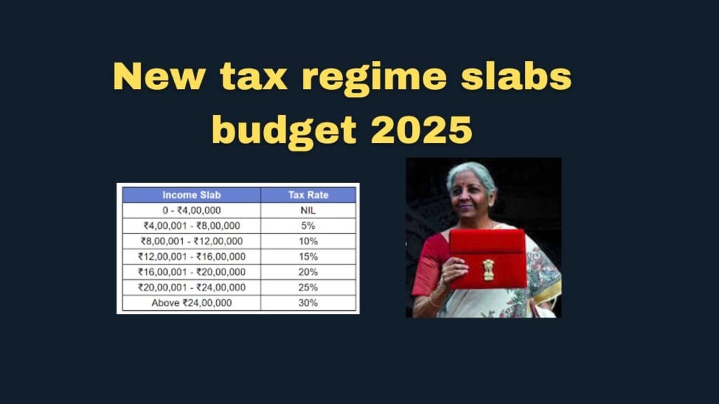 New tax regime slabs budget 2025